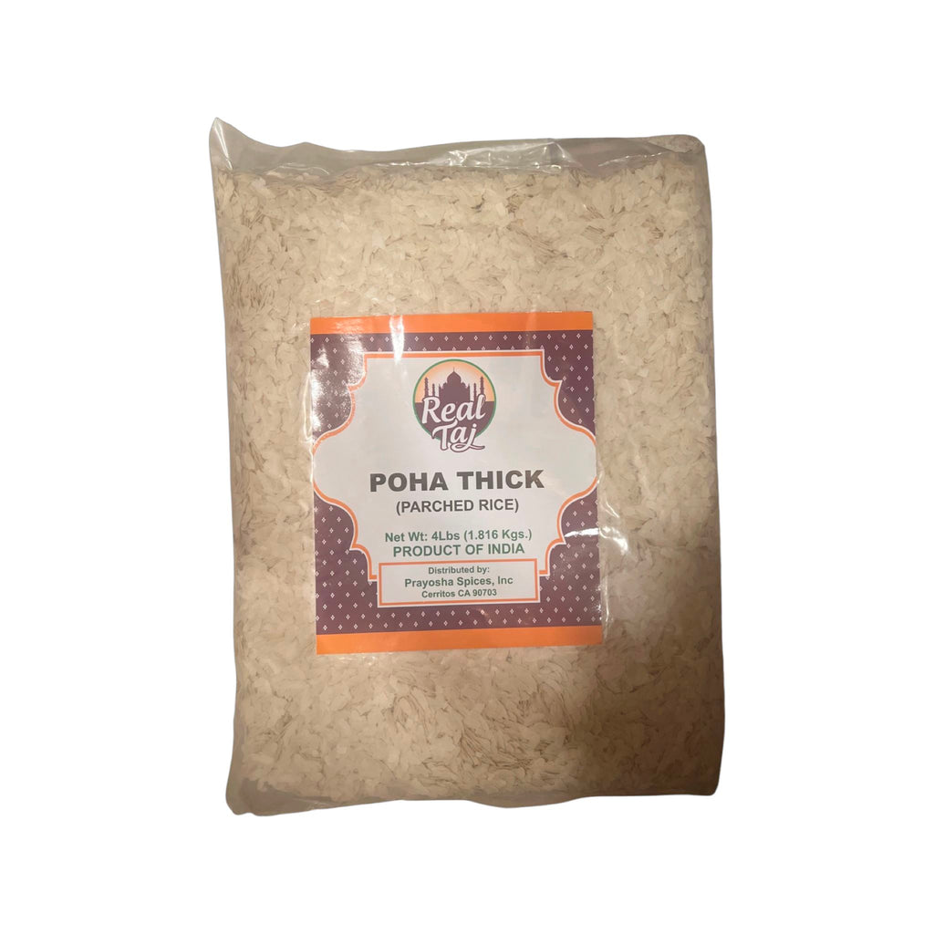 Real Taj Thick Poha Snacks Prayosha Spices 4 LB 