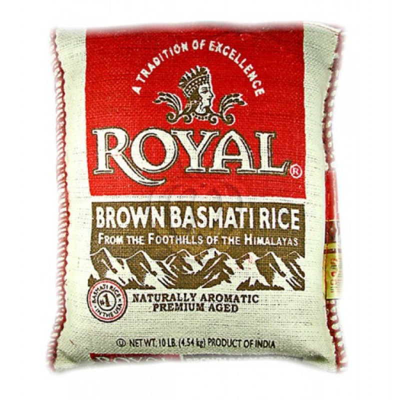 Royal Brown Basmati Rice Rice Prayosha Spices 10 LB 