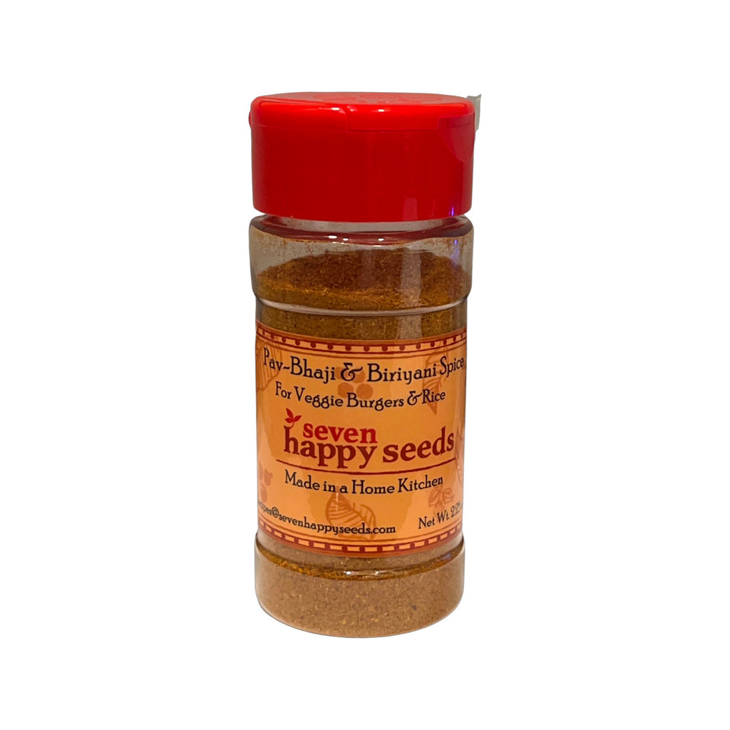 Seven Happy Seeds Pav Bhaji & Biryani Spice Spices Seven Happy Seeds 2 Oz 