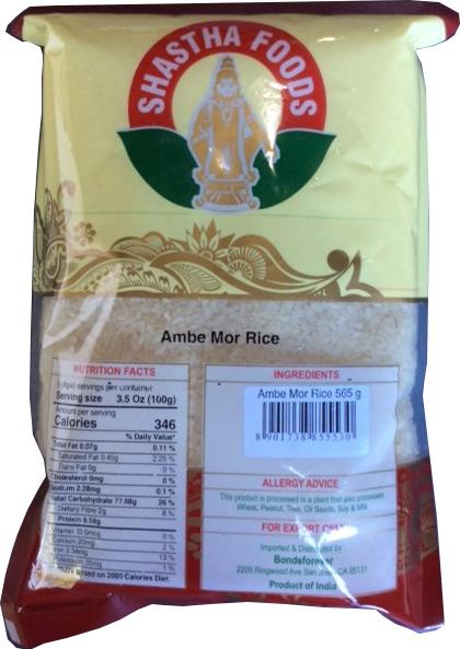 Shastha Foods Ambe MorJeera Rice Rice India Imports & Exports 