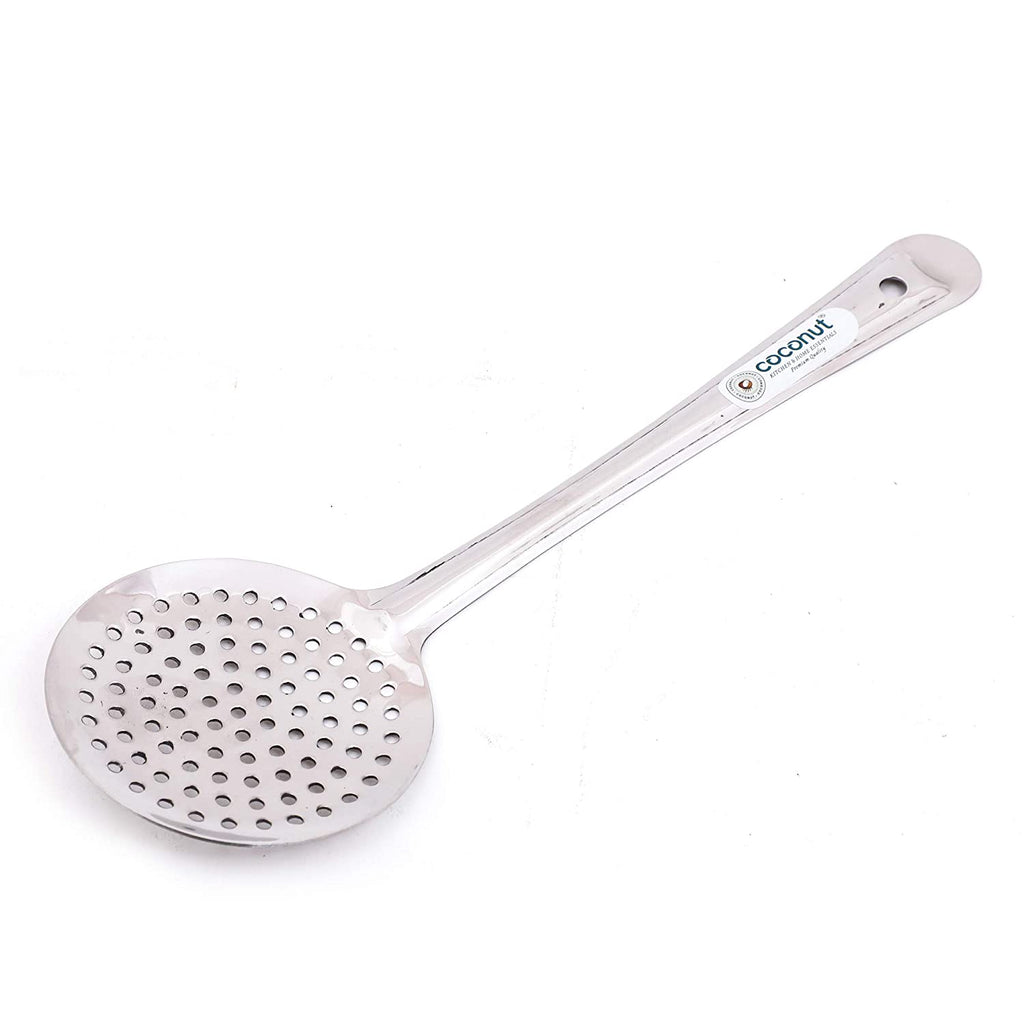 Stainless Steel Zara Basting Cooking Spoon/Laddle Food Storage Containers Prayosha Spices Small- Diamater - 13 Inches 